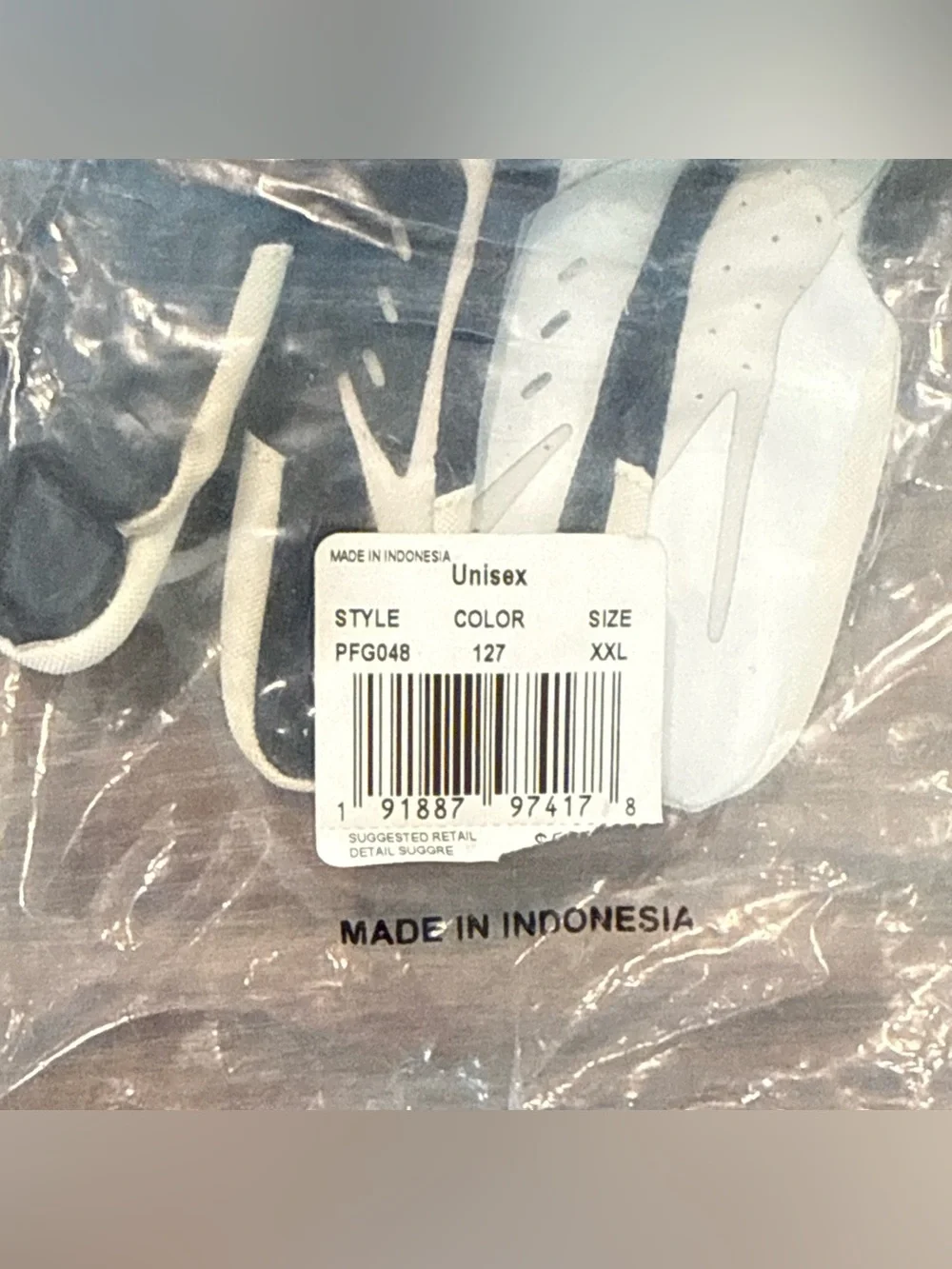 Size 2XL Nike Vapor Jet 5.0 FG Hydragrip Receiver Gloves White/Black PGF048